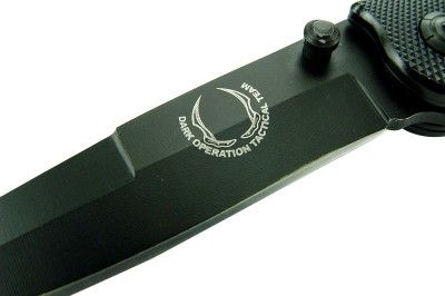  Operation Elite Forces Aluminum Handle Spring Assisted Knife Black 