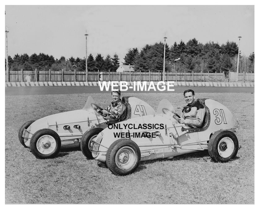 1948 MIDGET RACERS AT CHERRY PARK RACEWAY AVON CT PHOTO  