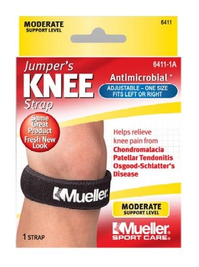 Mueller 6411 1A Jumpers Knee Strap Brace Patella Support Black One 