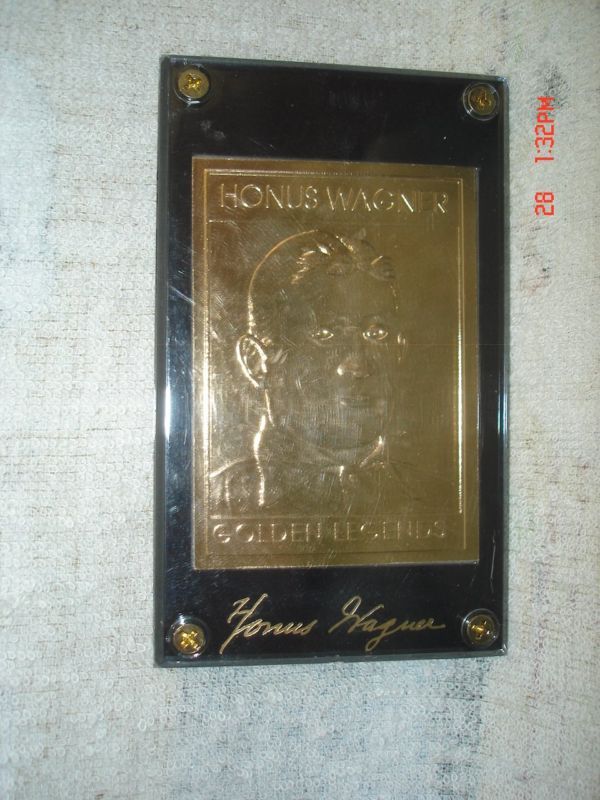 AUTHENTIC HONUS WAGNER GOLDEN LEGENDS 22 KARAT GOLD ENCASED #ED 19948 