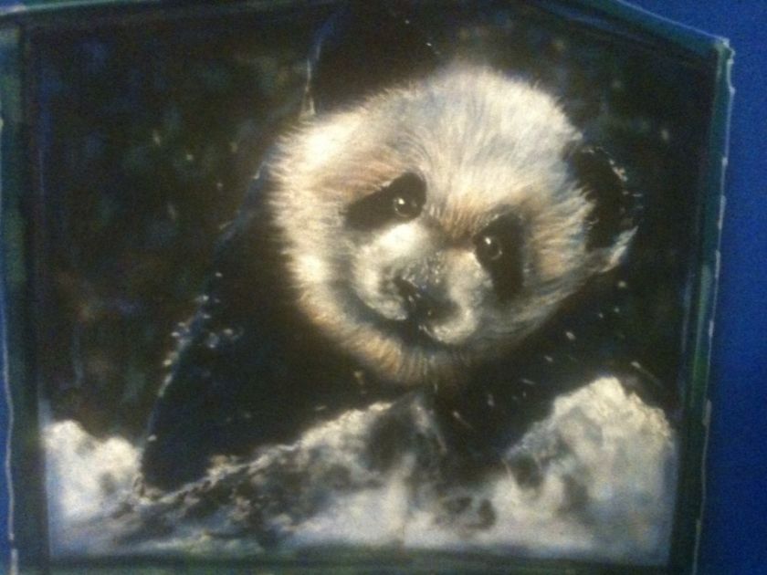   BEAR PANDA CUTE GRIZZLEY BEAR T SHIRT AIRBRUSH Awesome Art  