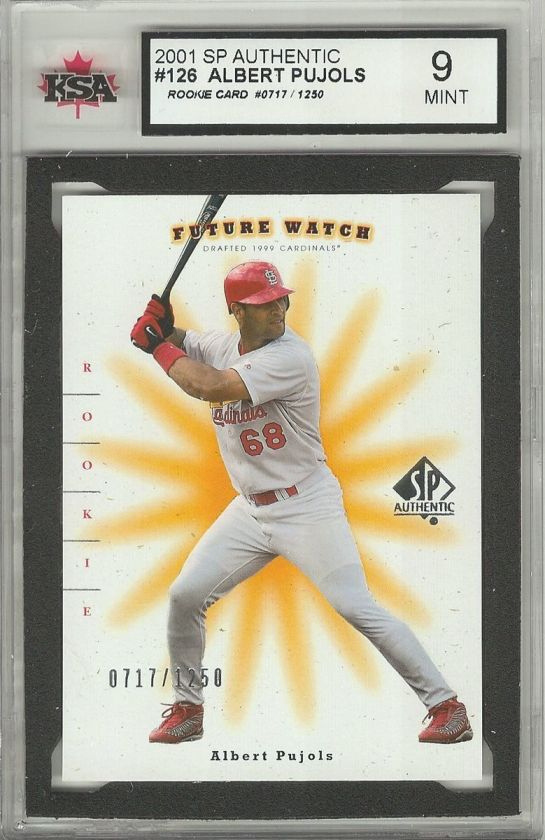 2001 SP Authentic ALBERT PUJOLS RC #126 KSA 9 Mint  