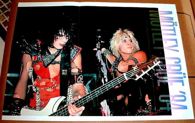 MOTLEY CRUE NIKKI SIXX VINCE NEIL 1984 CONCERT POSTER  