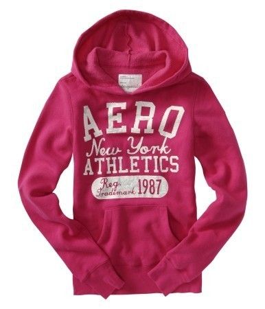 AEROPOSTALE NEW YORK ATHLETICS PINK HOODIE NWT SZ XSMAL  