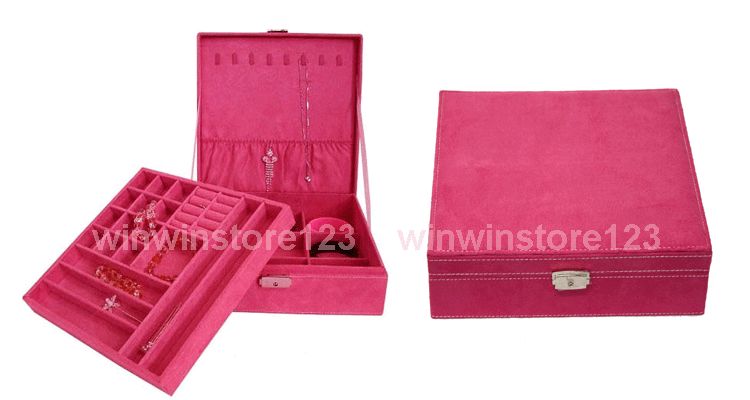 Velvet Jewellery Box Storage Cases Modern Fashion Big Size  