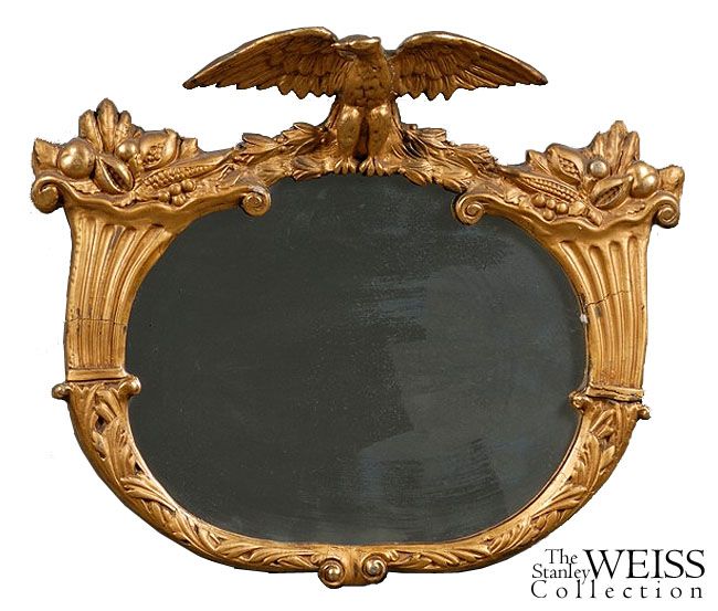 SWC Classical Gilt Mirror w/ Cornucopias and Eagle  