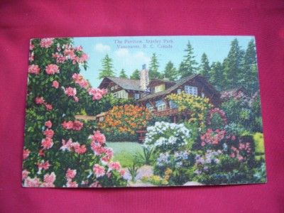 1934 THE PAVILLION STANLEY PARK VANCOUVER BC LINEN PC  