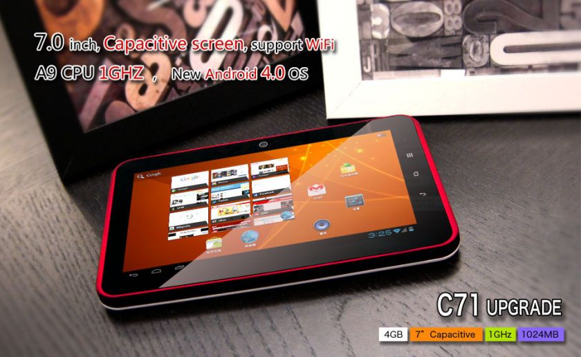 New 7 Zenithink C71 ZT280 HDMI ANDROID 4.0 ICE CREAM SANDWICH SKYPE 