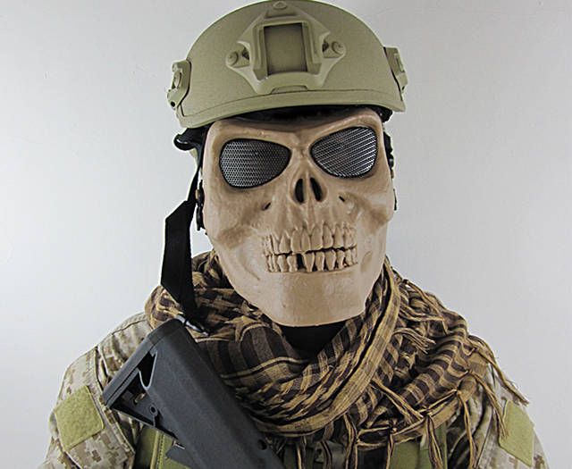 Face Protect Army M02 Metallic Skull Warrior armor Mask  