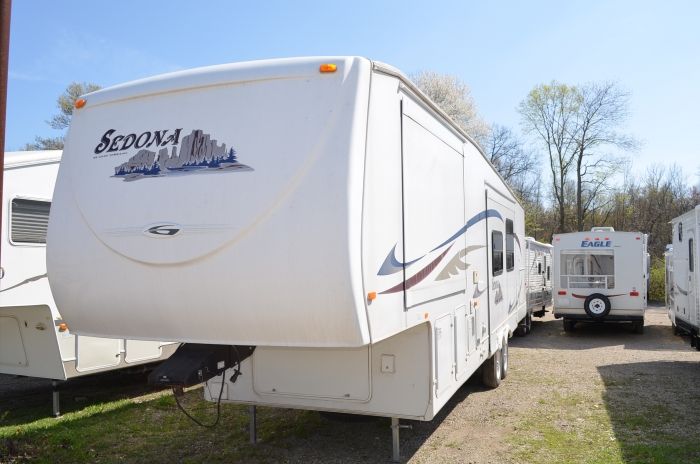 Used 2007 Sedona 34 FSWB Triple Slide Fifth Wheel Bunk House Camper RV 