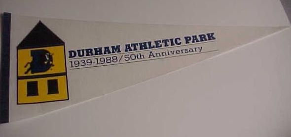 DURHAM BULLS Athletics 50th Anniv Pennant KEVIN COSTNER  