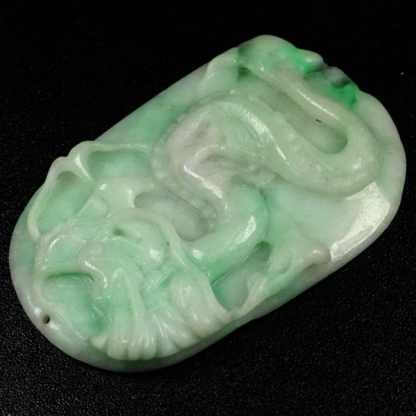   Green Pendant Natural Untreated Grade A Chinese Jade Jadeite  