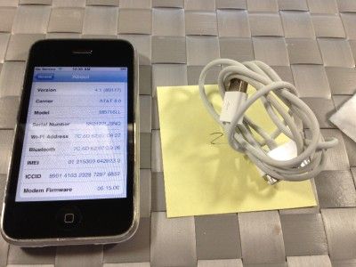 APPLE IPHONE 3GS 16GB UNLOCKED JAILBROKEN W/USB LOOOOOOOOOK 