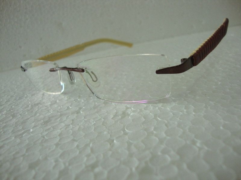 TITANIUM RIMLESS Frames ANTIGLARE Lens Reading Glasses  