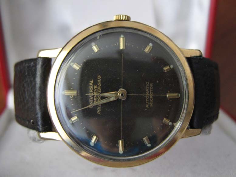 Vintage Universal Geneve Gold Tone Men Watch Manual Winding Mechanical 