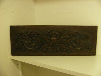 BEAUTIFULLY CARVED ANTIQUE OAK PANEL/WALL DECORATION  