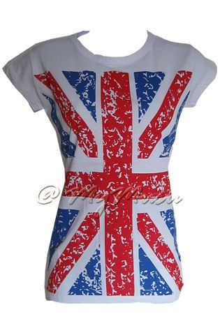 Ladies New TShirt London Union Jack Womens UK Flag Top  