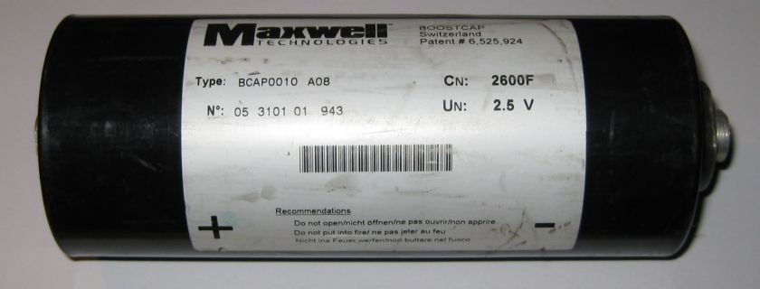 Maxwell 2600 Farad Capacitors   2600F Boostcap Ultracapacitor 