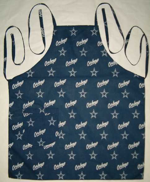 CHEF HAT & APRON MADE W DALLAS COWBOYS NFL FABRIC NEW  