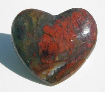 Lake Superior Moss Agate / Jasper Heart Shaped Cabochon  