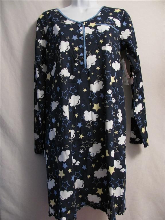 CELESTIAL PRINT CHEMISE NIGHT GOWN SLEEPWEAR SZ SM, MED  