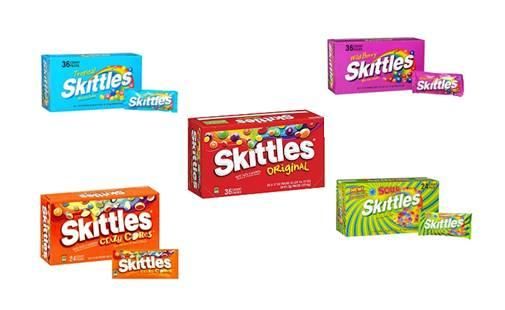 SKITTLES ORIG TROP SOUR WILD BERRY CRAZY CORES 24 PACKS  