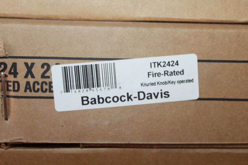 BABCOCK DAVIS ITK2424 FIRE RATED KNOB/KEY ACCESS DOOR  