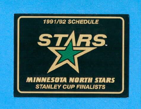 1991 MINNESOTA NORTH STARS Pocket Schedule  