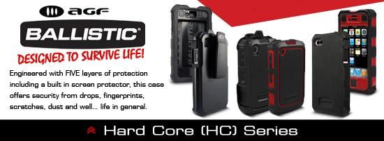 Black Ballistic HC w/Holster Case for Apple Iphone 4G  