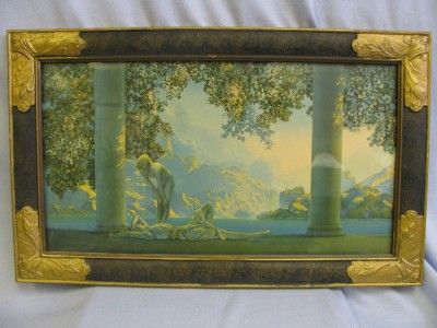 Maxfield Parrish House of Art New York framed print OLD  