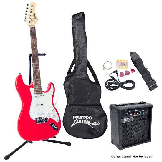 NEW BEGINNER ELECTRIC GUITAR PACKAGE RED   PEGKT15R  