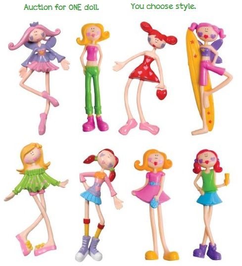New Flexible Bendi Dolls party favor or dollhouse play  