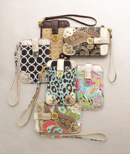 MUD PIE SMART PHONE CASE WRISTLET WILD PAISLEY IPHONE BLACKBERRY ID 