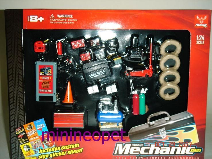 MOBILE MECHANIC HOBBY GRADE DISPLAY ACCESSORIES 1/24  