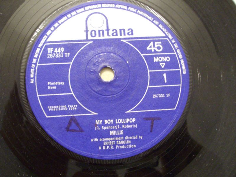 MILLIE SMALL/MY BOY LOLLIPOP  FONTANA MONO RARE SKA 7  