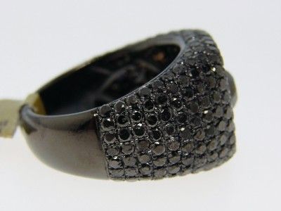 MENS BLACK DIAMONDS SOLITAIRE PINKY RING 7.67 CT  