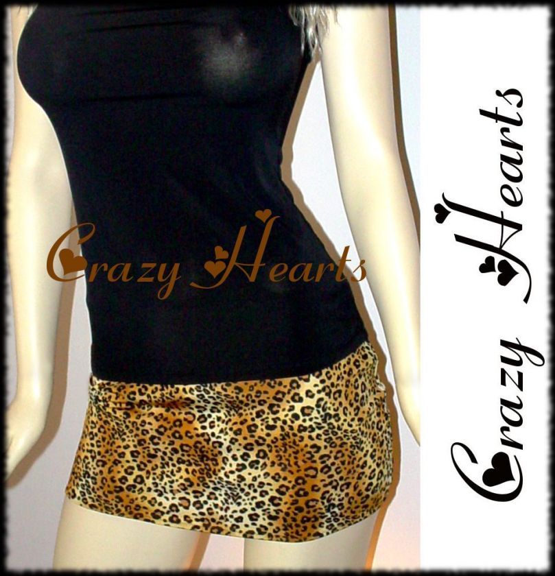 USA MADE LEOPARD ZEBRA CAMO MINI SKIRT CRUISE DANCEWEAR  