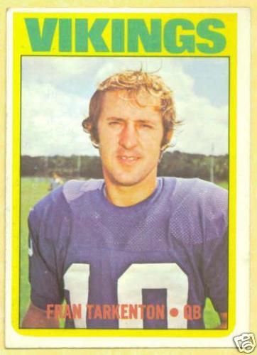 1972 TOPPS FOOTBALL #225 FRAN TARKENTON   VG+/EX   