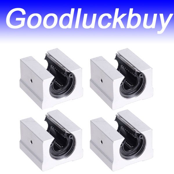 SBR20UU 20mm CNC Router Linear Ball Bearing Block 4Pcs  