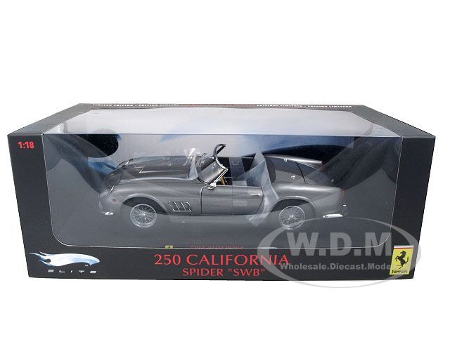   of Ferrari 250 California Spider SWB Gray Elite Edition by Hotwheels