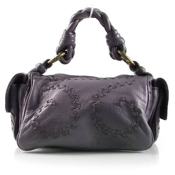 BOTTEGA VENETA Deerskin COCKER Hobo Bag Purple  