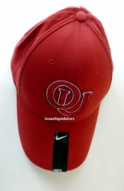 NIKE LEGACY 91 SWOOSH FLEX OKLAHOMA HAT RED MARRON ONE SIZE FITS ALL 