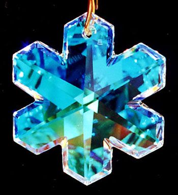 35mm Swarovski 8811 Austrian Crystal AB SNOWFLAKE Prism  