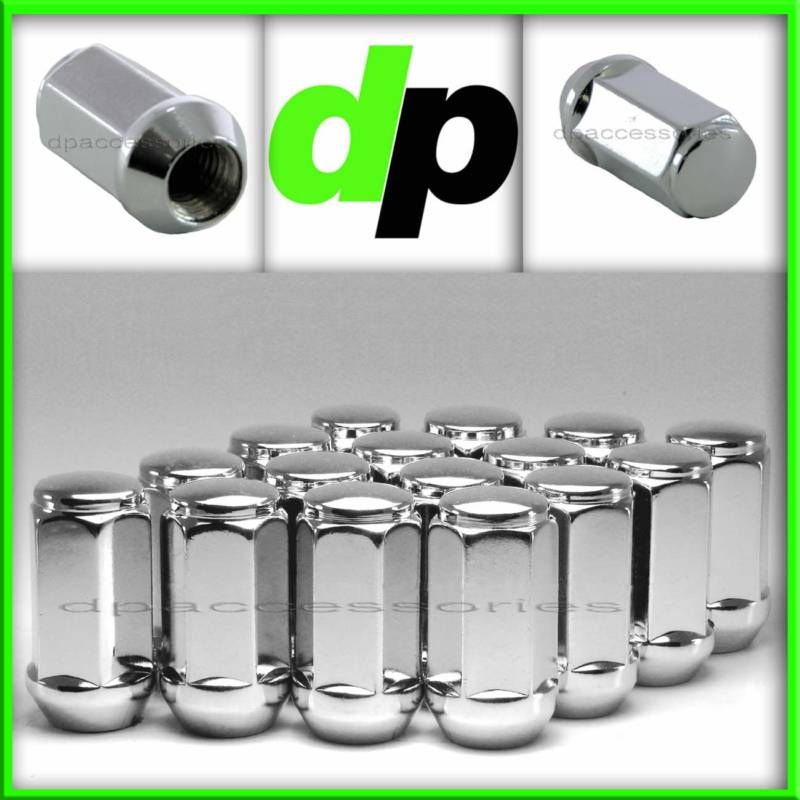 20 NEW CHROME CLOSED BULGE ACORN WHEEL/LUG NUTS D3418  