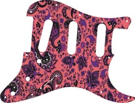 Pickguard 4 Fender Strat Stratocaster Guitar Paisley Salmon  