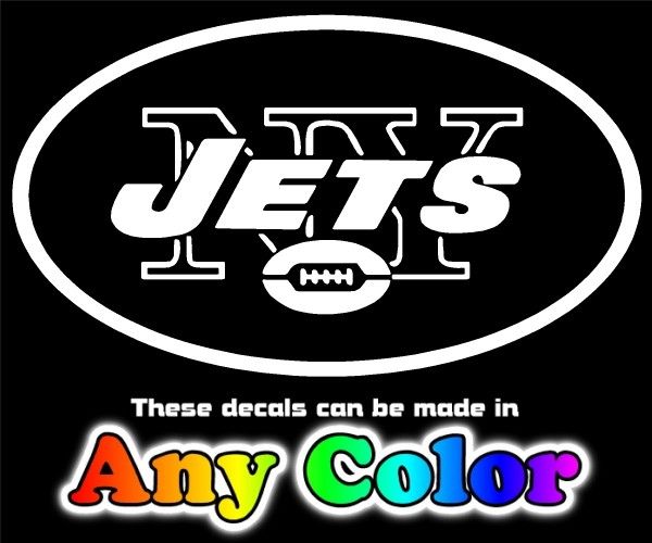 New York Jets Green Metallic Auto Window Sticker Decals  