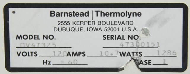 Thermolyne OV 47325 Laboratory Oven (+10°C to 250°C)  