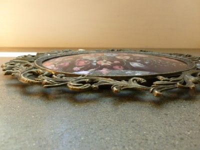 Vintage Metal 13X10 Scroll Frame Flower Boutique Convex  