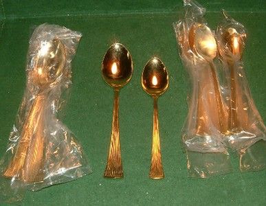 12 BARCLAY GENEVE GOLDEN ST MORITZ FLATWARE SPOONS   NR  