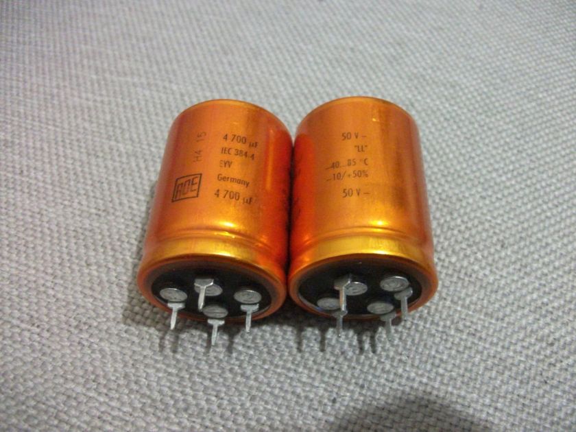   ROE GOLD 4700uF 50V AUDIO GRADE HI END CAPACITORS 40V replace   